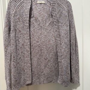 Cozy Knit Cardigan in Heathered Gray